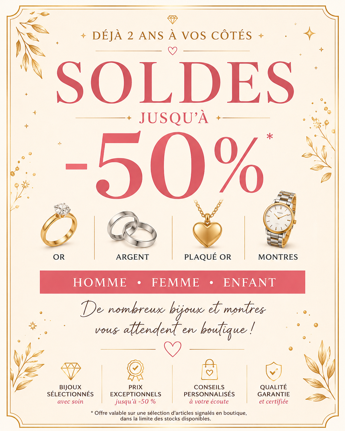 Célébrez avec nous les soldes de la Bijouterie Seconde Vie ! du 24 juin au 21 juillet 2026